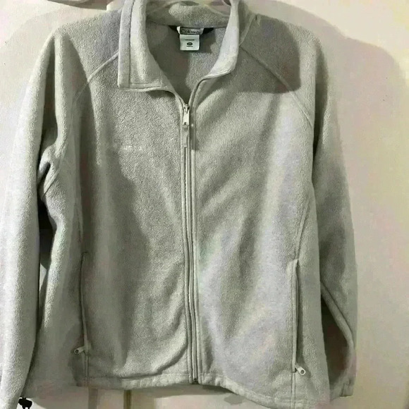 Women’s Grey Columbia Zip Up Fleece Size 2x Adjustable Sides - Picture 1 of 11